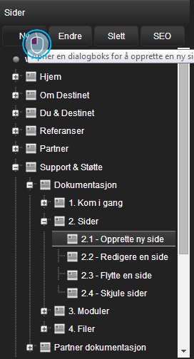 Destinet - legg til Side